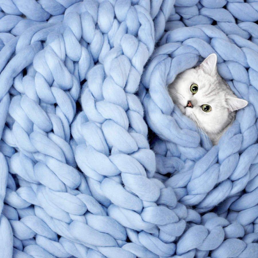 Chunky Knit Blanket - Vibeknects